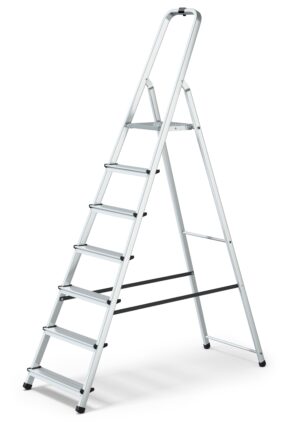 Scara aluminiu pliabila 7 trepte, fabricat in UE