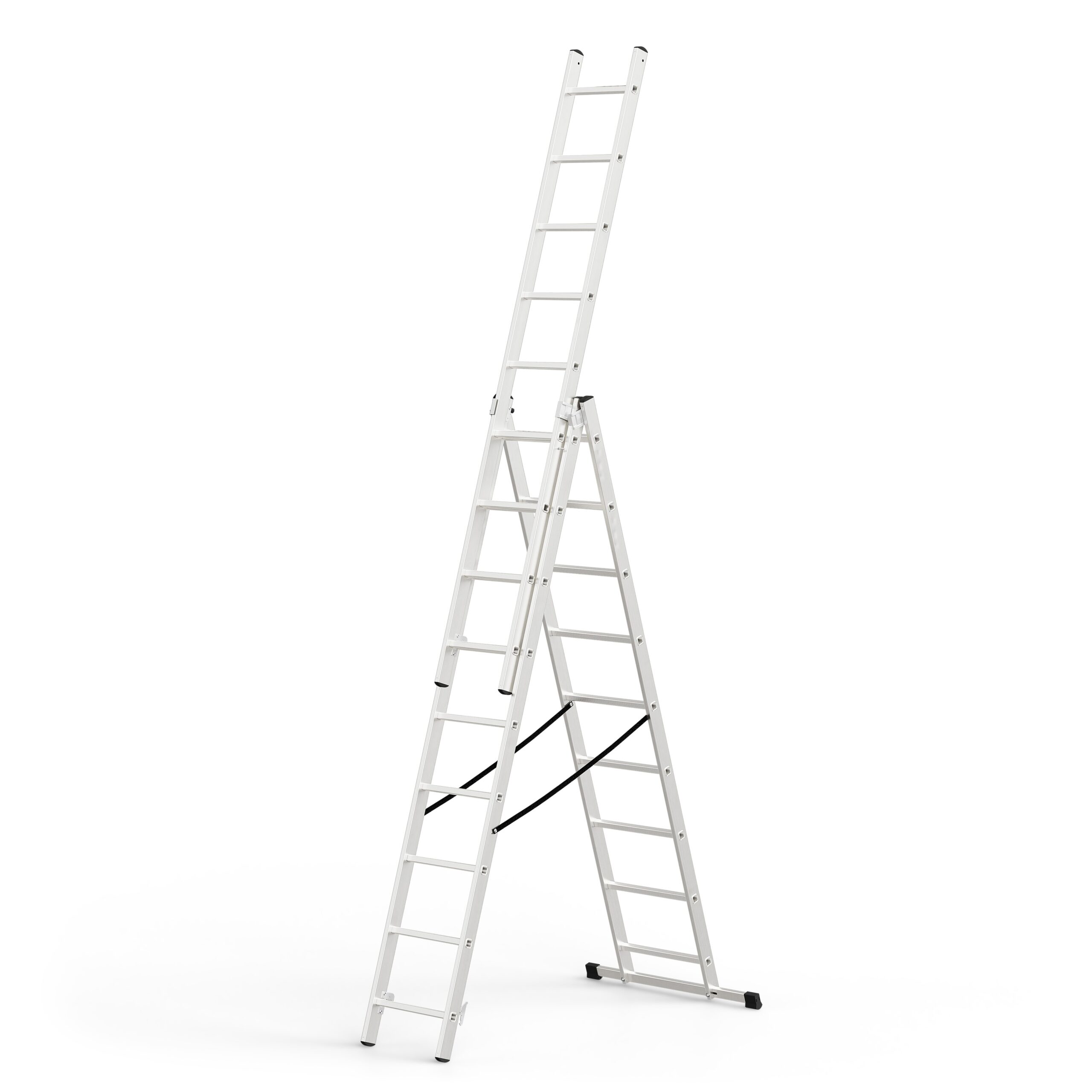 Scara aluminiu 3 tronsoane 3x9 trepte, lungime max. 6.2 m, certificata TUV-EN131:2018, fabricata UE