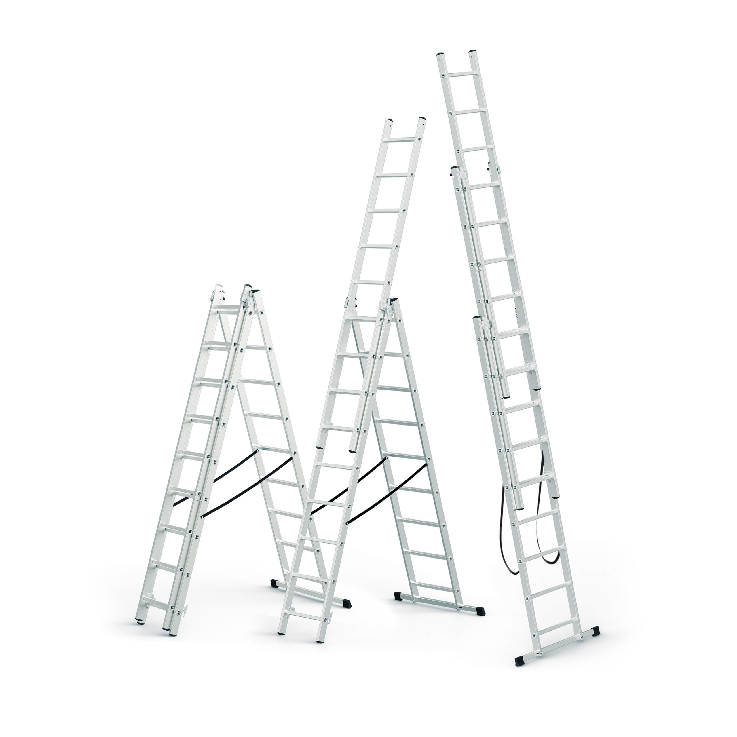 Scara aluminiu 3 tronsoane 3x9 trepte, lungime max. 6.2 m, certificata TUV-EN131:2018, fabricata UE - imagine 4