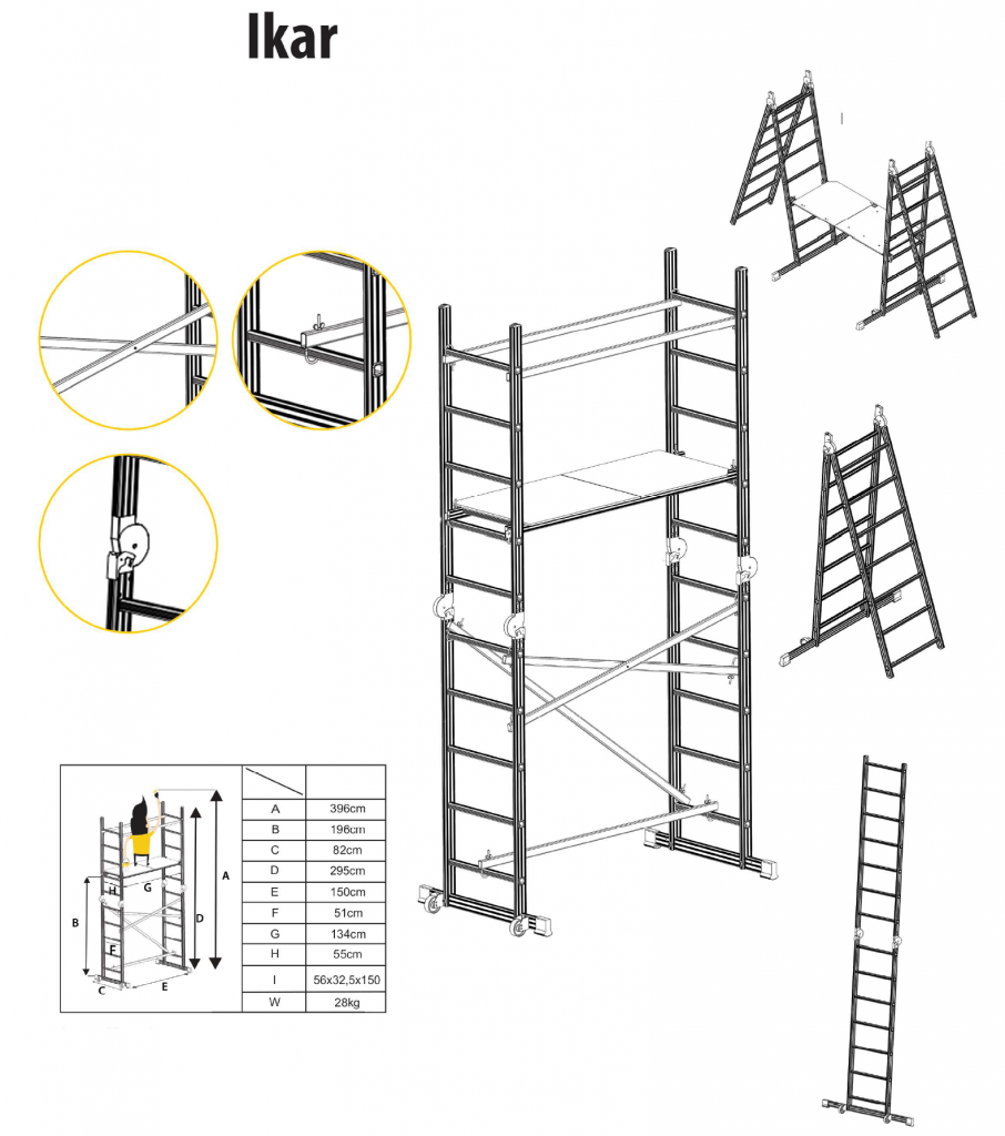 Scari Din Aluminiu Cu Schela Si Platforma Importator Direct Sd Group