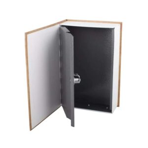 Seif metalic secret tip carte cu cheie STRATEGIC, 240*155*55 mm, model dictionar negru