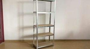 RESIGILAT - Raft metalic 5 polite MDF 180x75x30cm, 100kg/polita, STRATEGIC, montaj fara surub prin clipsare, cadru metalic din otel zincat, fabricat in UE