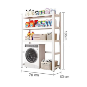 Raft metalic vopsit Alb STRATEGIC 180x70x60 cm, 200 kg/polita, 3 polite MDF Alb, fixare prin clipsare fara suruburi